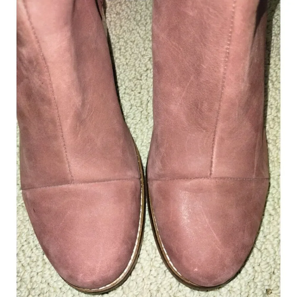 TOMS Women's Burnt Henna Leather Esme Bootie (Size 9.5)
